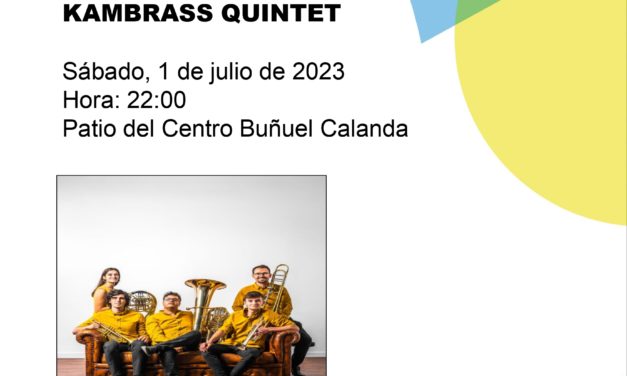 A ctuación de KamBrass Quintet, en el Centro Buñuel Calanda